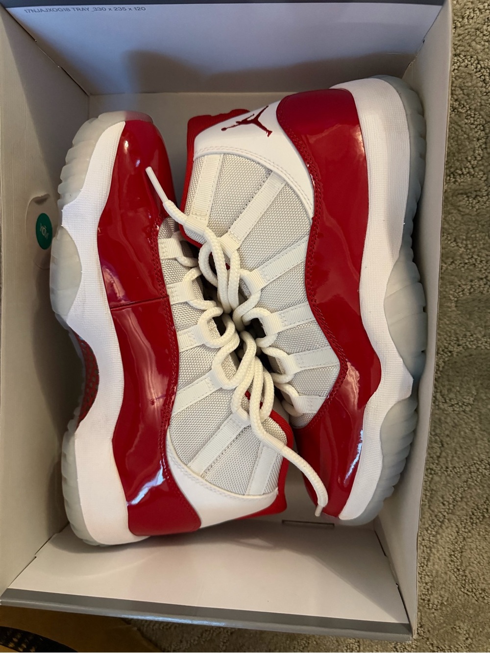 Jordan Kids Retro Low Top Sneakers - White & Red